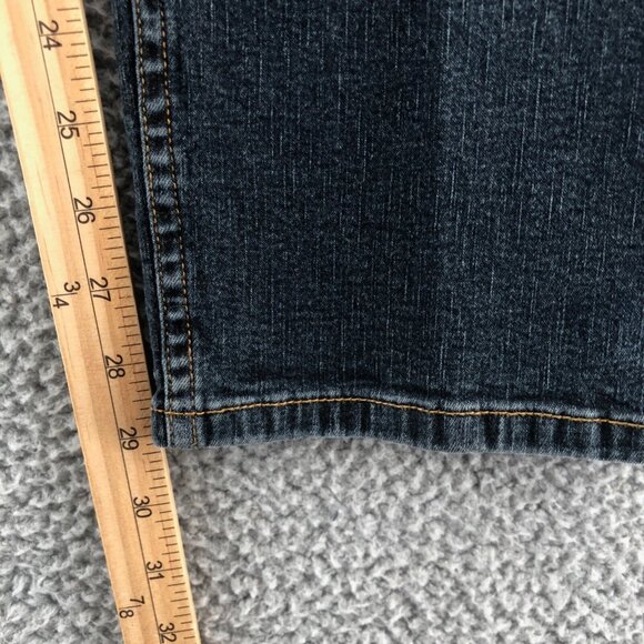 Chicos Jeans Womens 1 US 8 Blue Dark Wash Denim Stretch Mid Rise Tapered Slim - Picture 9 of 11
